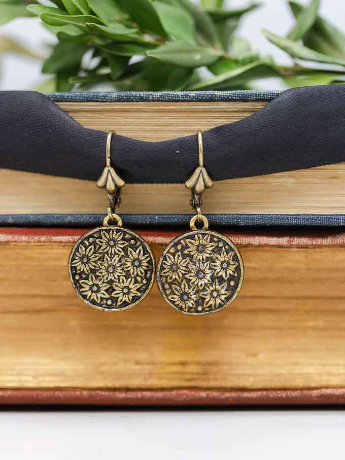 Sunflower earrings by The Elegant Muse