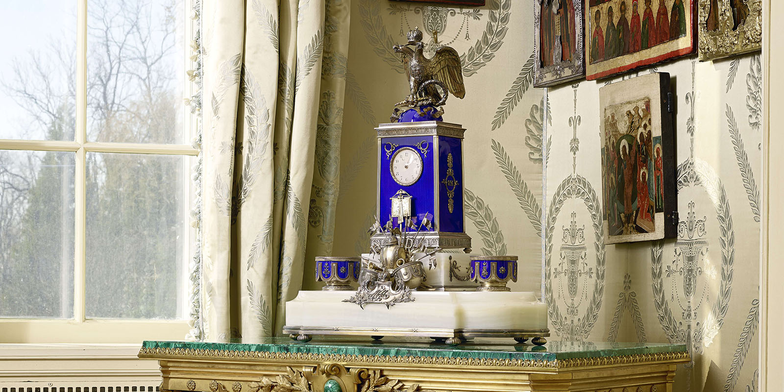 Clock in Hillwood's Icon Room