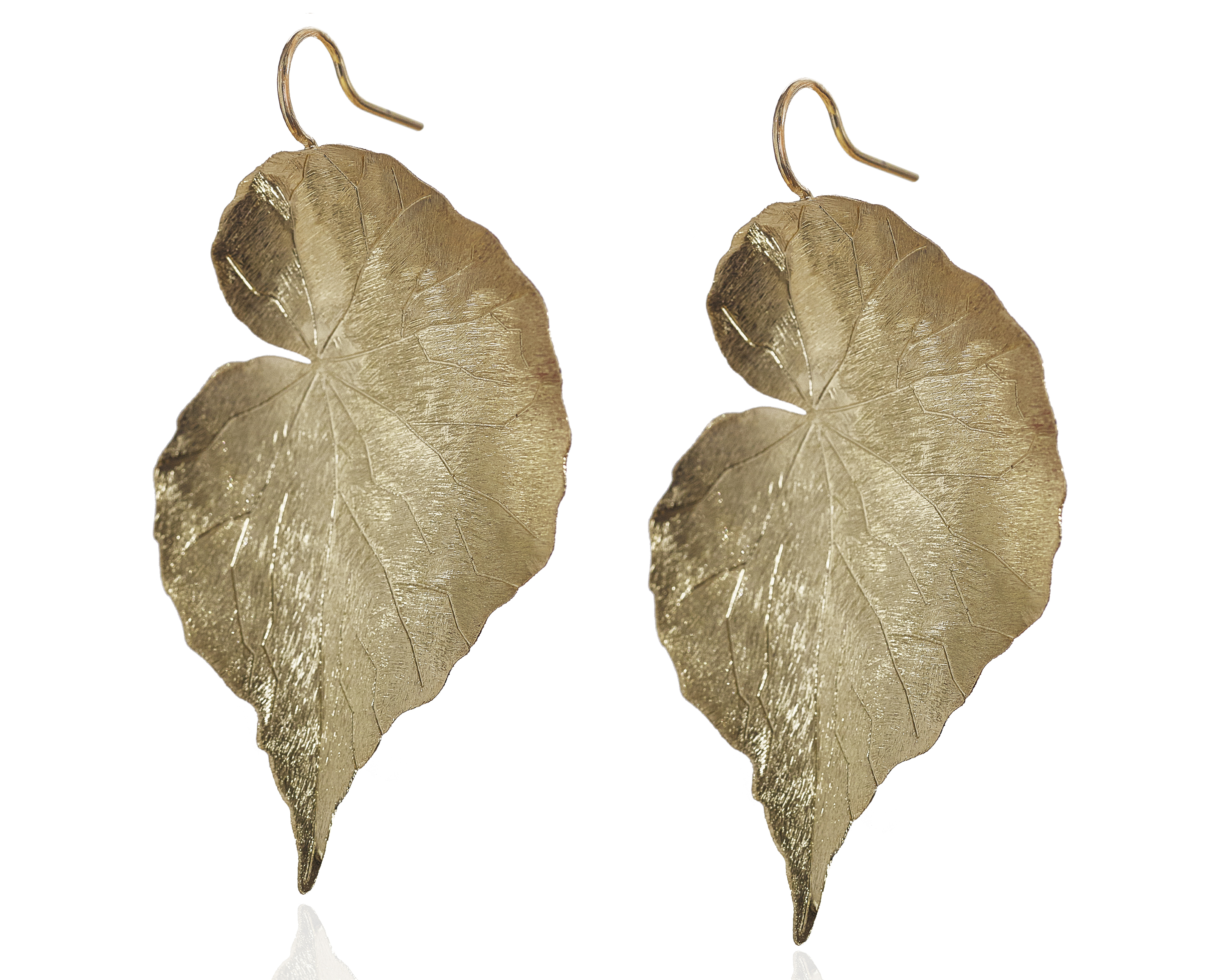 Gold leaf earrings